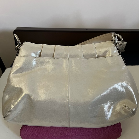 Coach Shoulder Bag in Metallic Gold/Silver - Picture 6 of 12